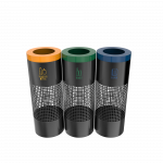 BELVEDERE PC - powder coated metal urban recycling bins