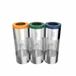 BELVEDERE SST - stainless steel trash bins