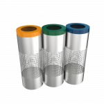BELVEDERE SST - stainless steel trash bins