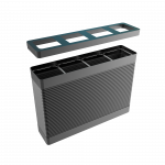 BERNINA PC - powder coated modern recycle bin station