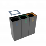 MEDELE PC - powder coated metal modern recycle bins
