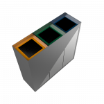 MEDELE SST - stainless steel modern recycle bins