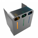 PEGAS - powder coated metal recycling bin station