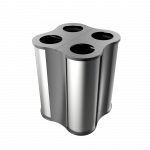 POLARIS PC - modern powder coated metal recycle bin island