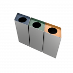 POLLUX SST - stainless steel recycle bins modern design