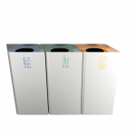 POLLUX SST - stainless steel recycle bins modern design