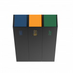 SCOPI PC -modern powder coated metal recycling bins