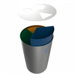 SINGLA SST - stainless steel urban recycle bin station