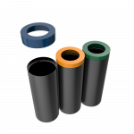 STELLA PC - powder coated metal recycle bins