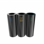 STELLA PC - powder coated metal recycle bins