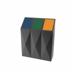 TODI PC - urban modern powder coated recycling bins