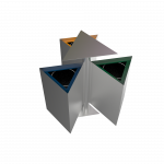 ZUPO SST - modern stainless steel recycle bins