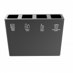 BERNINA PC - powder coated modern recycle bin station_v1