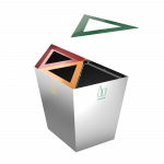 AMPATO SST - geometrical stainless steel recycling bins_4