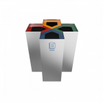 CHANI SST - modern stainless steel recycling bin station_1