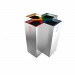 CHANI SST - modern stainless steel recycling bin station_2
