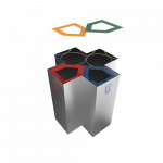 CHANI SST - modern stainless steel recycling bin station_3