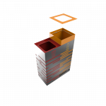 KANDEL PC - powder coated metal trash bins for selective waste collection_12