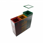 KANDEL PC - powder coated metal trash bins for selective waste collection_4