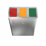 PISCO SST - modern design recycling bins in stainless steel_1