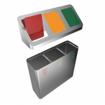 PISCO SST - modern design recycling bins in stainless steel_4