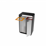 ARIZARO AT SST attractive design stainless steel waste bins with ashtray_10