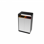 ARIZARO AT SST attractive design stainless steel waste bins with ashtray_9