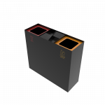 DENALI PC stylish outdoor sheet metal recycle bin with ashtray_8