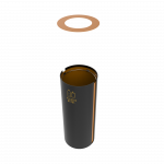 FINLAY PC single powder coated metal trash bin_4