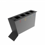 NOATAK PC Modern metal recycling station with ashtray_16