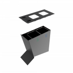 NOATAK PC Modern metal recycling station with ashtray_5