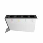 NOATAK SST Modern stainless steel recycling station with ashtray_13