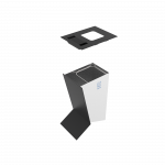 NOATAK SST Modern stainless steel recycling station with ashtray_2
