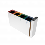 PARANA SST elegant stainless steel and wood recycle bin with ashtray_14