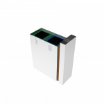 PARANA SST elegant stainless steel and wood recycle bin with ashtray_7