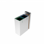 PARANA SST elegant stainless steel and wood recycle bin with ashtray_8