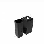 PARRAL PC elegant outdoor sheet metal recycling station with ashtray_4