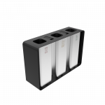 PARRAL SST elegant outdoor stainless steel recycling station with ashtray_11