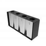 PARRAL SST elegant outdoor stainless steel recycling station with ashtray_14