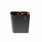 PERSEI PC simple sheet metal recycle bin with ashtray_1