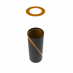 VELA PC trash bin, top view with lid removed