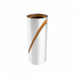 VELA SST stainless steel trash bin, front view