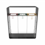 ARIZARO CRYSTAL PC modern design powder coated metal and plexiglas waste bins_1