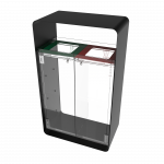 ARIZARO CRYSTAL PC modern design powder coated metal and plexiglas waste bins_11