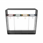 ARIZARO CRYSTAL PC modern design powder coated metal and plexiglas waste bins_13