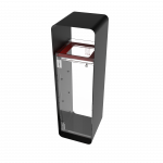 ARIZARO CRYSTAL PC modern design powder coated metal and plexiglas waste bins_7